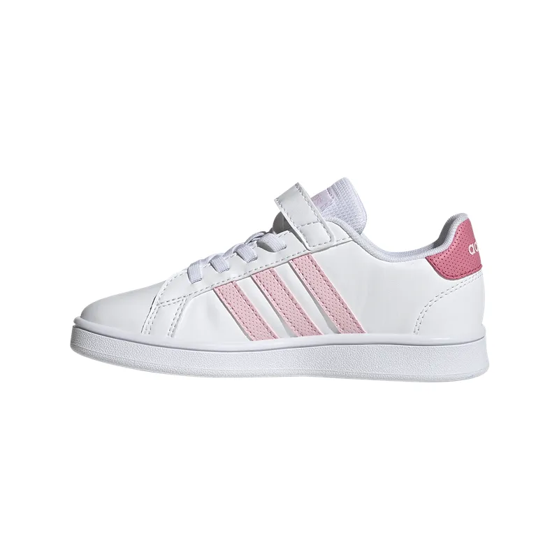 adidas Grand Court EL Childrens Trainers - Girls - White/Pink