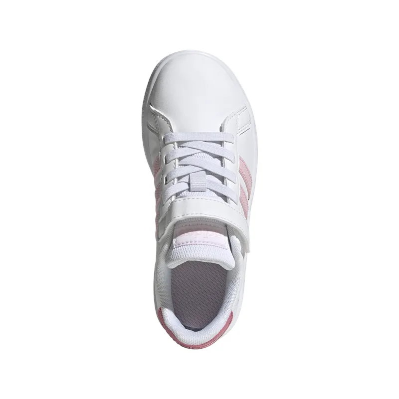 adidas Grand Court EL Childrens Trainers - Girls - White/Pink