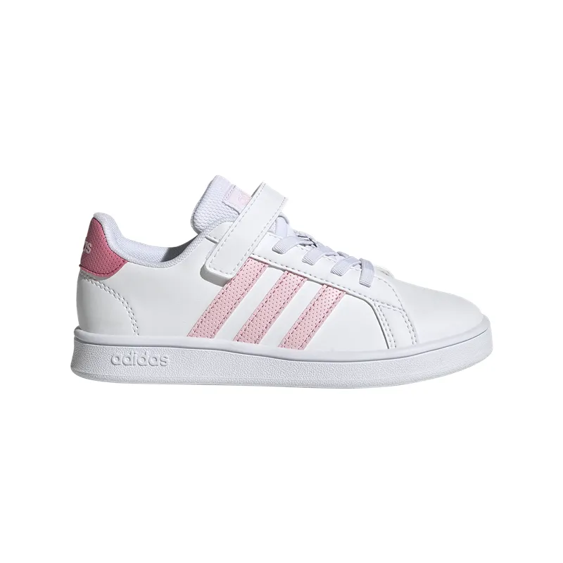 adidas Grand Court EL Childrens Trainers - Girls - White/Pink