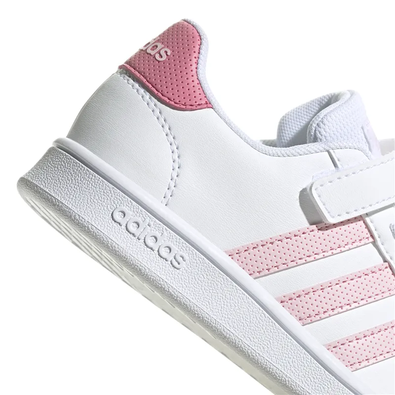 adidas Grand Court EL Childrens Trainers - Girls - White/Pink