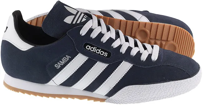 Adidas Originals Trainers Mens Samba Suede Navy White