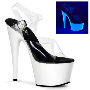 ADORE-708UV Neon White UV Reactive Stripper Shoe