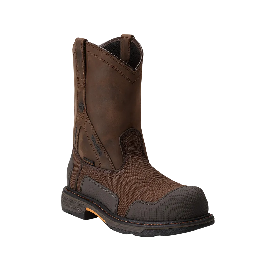 Ariat Men's Brown Woven Overdrive Xtr Waterproof Composite Toe Work Boot