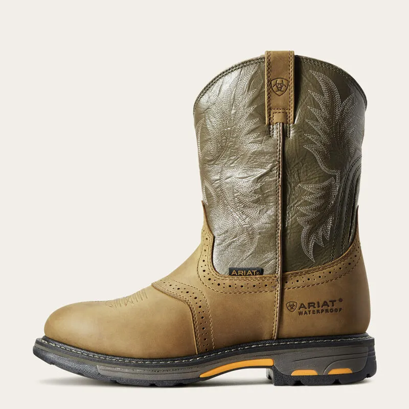 Ariat WorkHog Waterproof Work Boot in Aged Bark