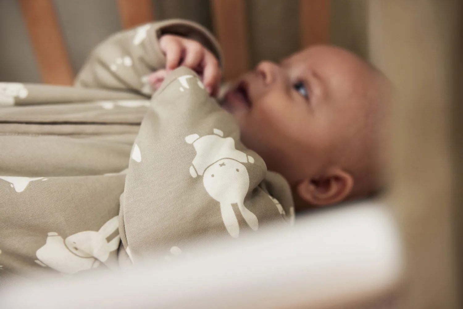 Baby Slaapzak met Afritsbare Mouw 70cm Miffy  Snuffy - Olive Green