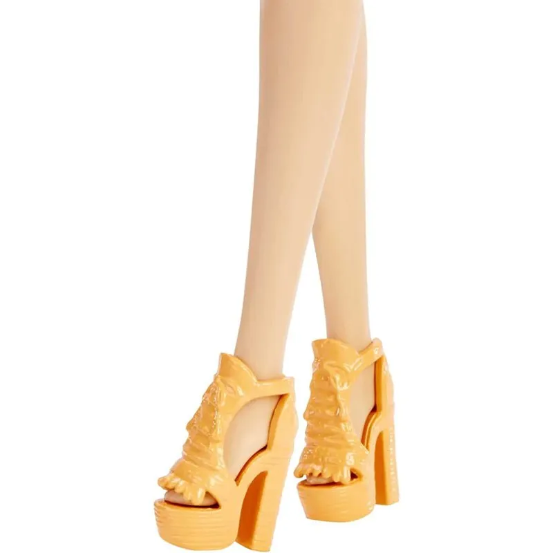 Barbie Fashionistas Doll - Blonde Hair Fruit Print Dress & Orange Heels