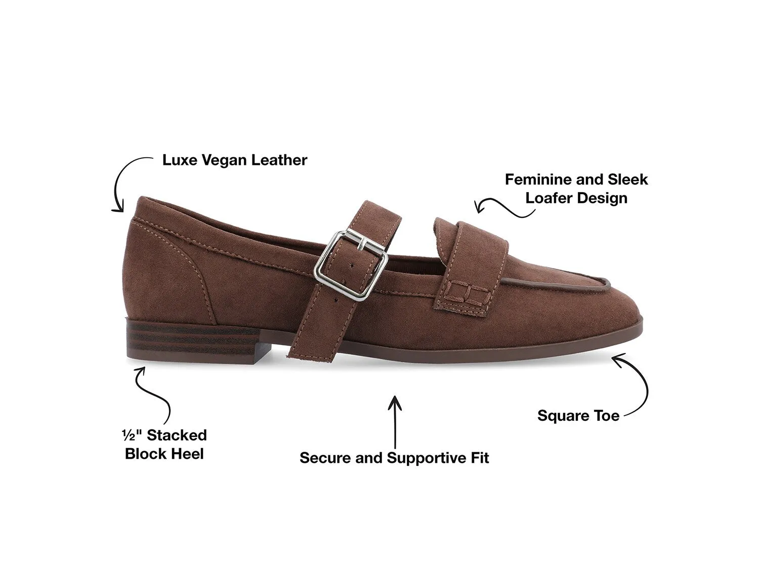 Casapian loafers from the Journee Journee Collection, dark brown