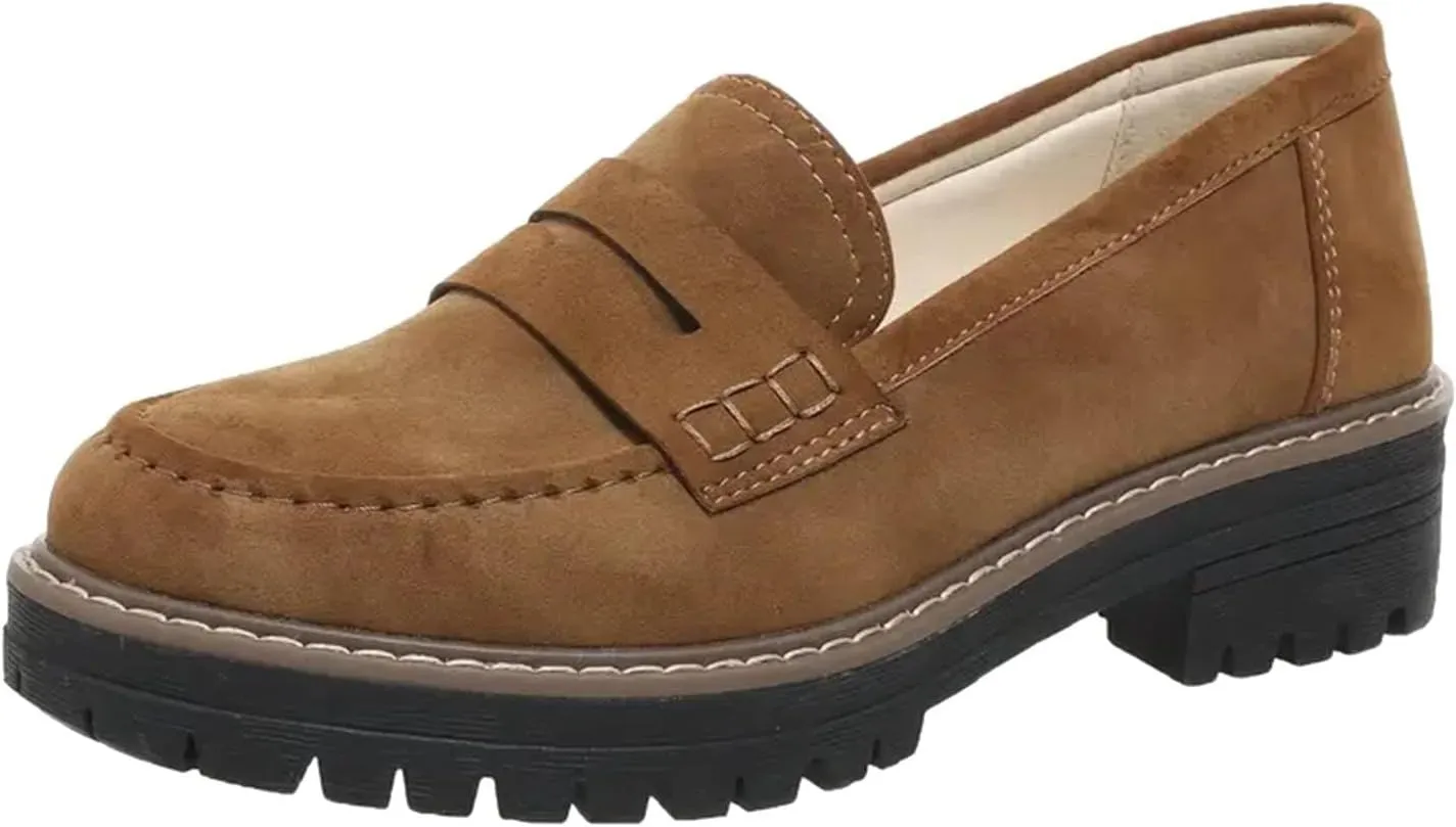 Cathalem Orthoture-Orthopedic Platform Loafers, Comfort Orthopedic Shoes, Womens Round Toe Walking Shoe, Slip on Shoes