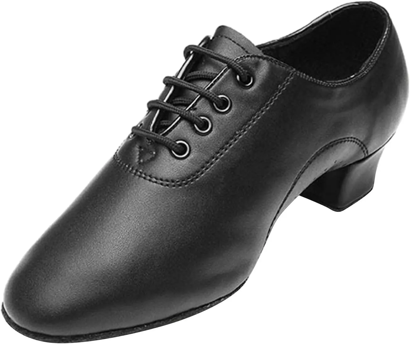 Children Running Shoes Shoes Boys Modern Dance Shoes Prom Ballroom Latin Dance Shoes Solid Color Lace Up (Black, 27)