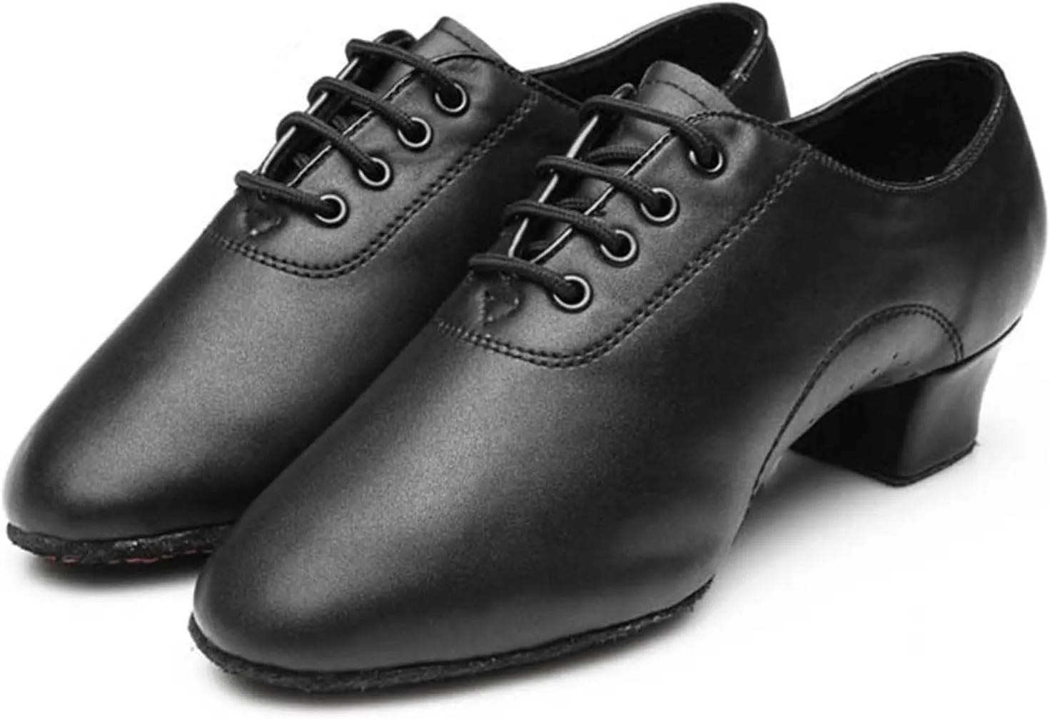 Children Running Shoes Shoes Boys Modern Dance Shoes Prom Ballroom Latin Dance Shoes Solid Color Lace Up (Black, 27)