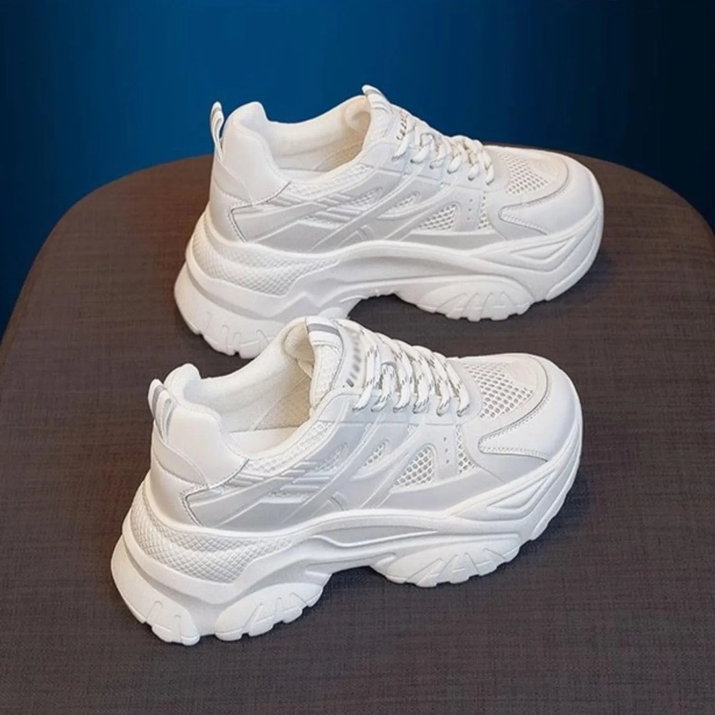 Chunky Sneakers for Women & Girls Platform Running Shoes Thick Sole Walking Shoes for Travel & Sport