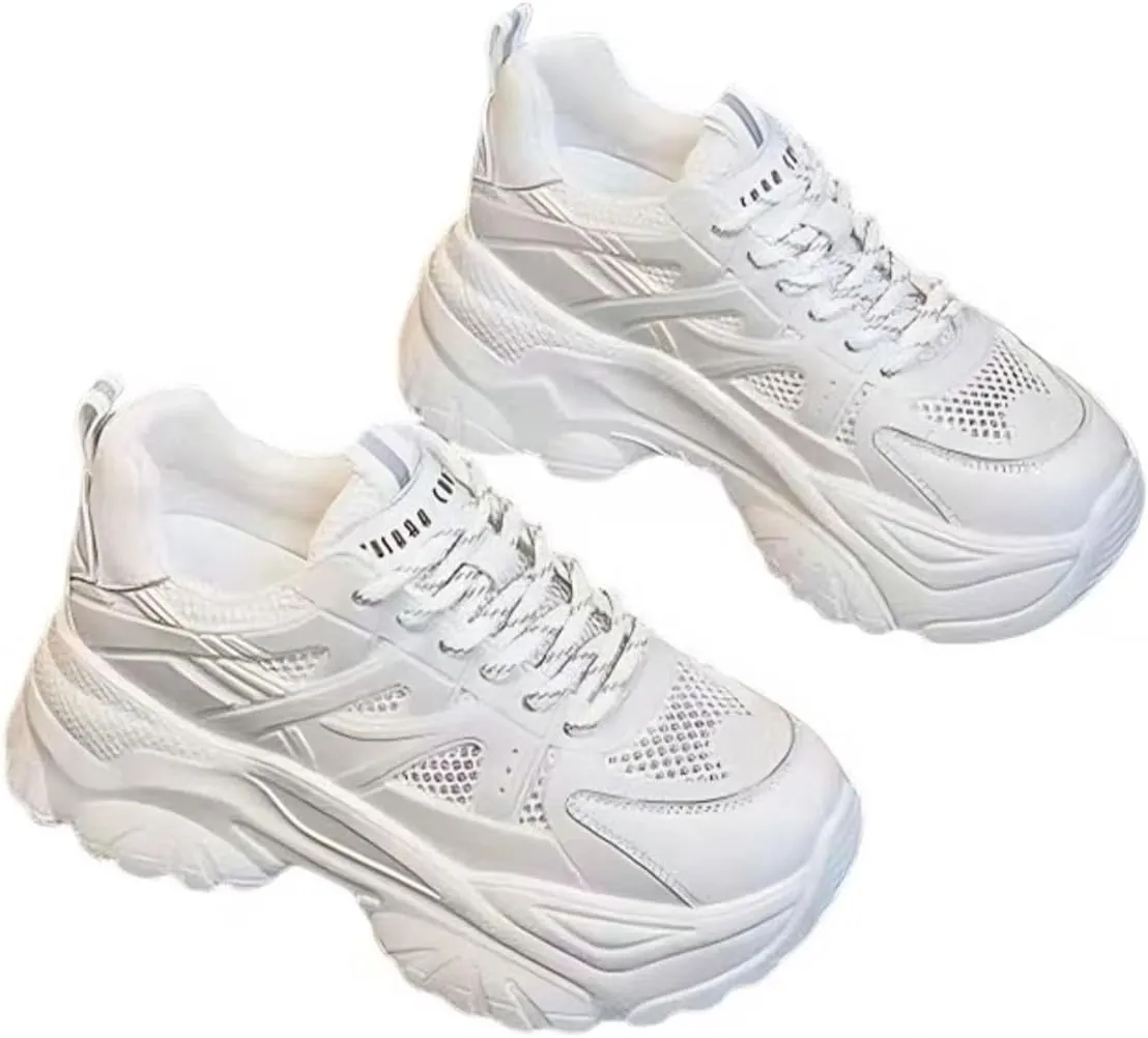 Chunky Sneakers for Women & Girls Platform Running Shoes Thick Sole Walking Shoes for Travel & Sport