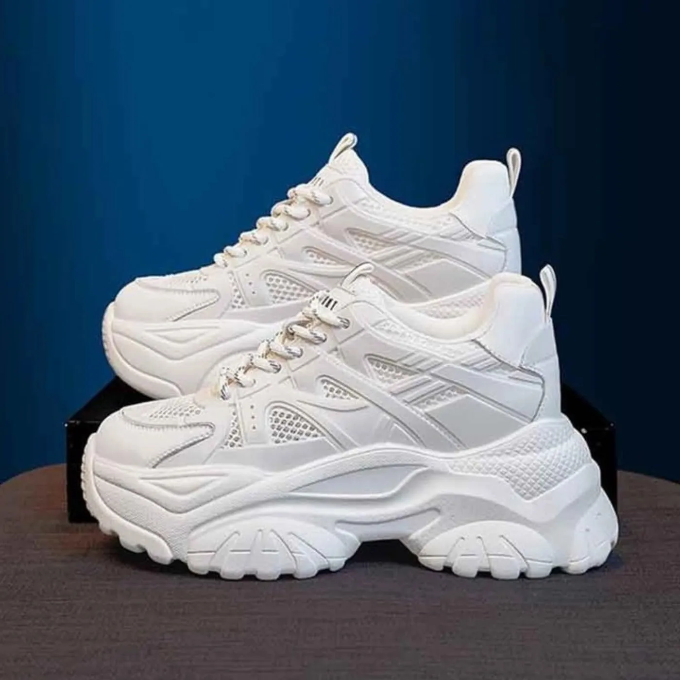 Chunky Sneakers for Women & Girls Platform Running Shoes Thick Sole Walking Shoes for Travel & Sport