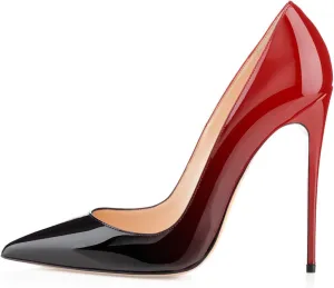 Eldof Women's Stilettos High Heels Slip On Pointed Closed Toe Classic Wedding Party Dressy Pumps 4.7 Inch