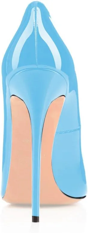 Eldof Women's Stilettos High Heels Slip On Pointed Closed Toe Classic Wedding Party Dressy Pumps 4.7 Inch