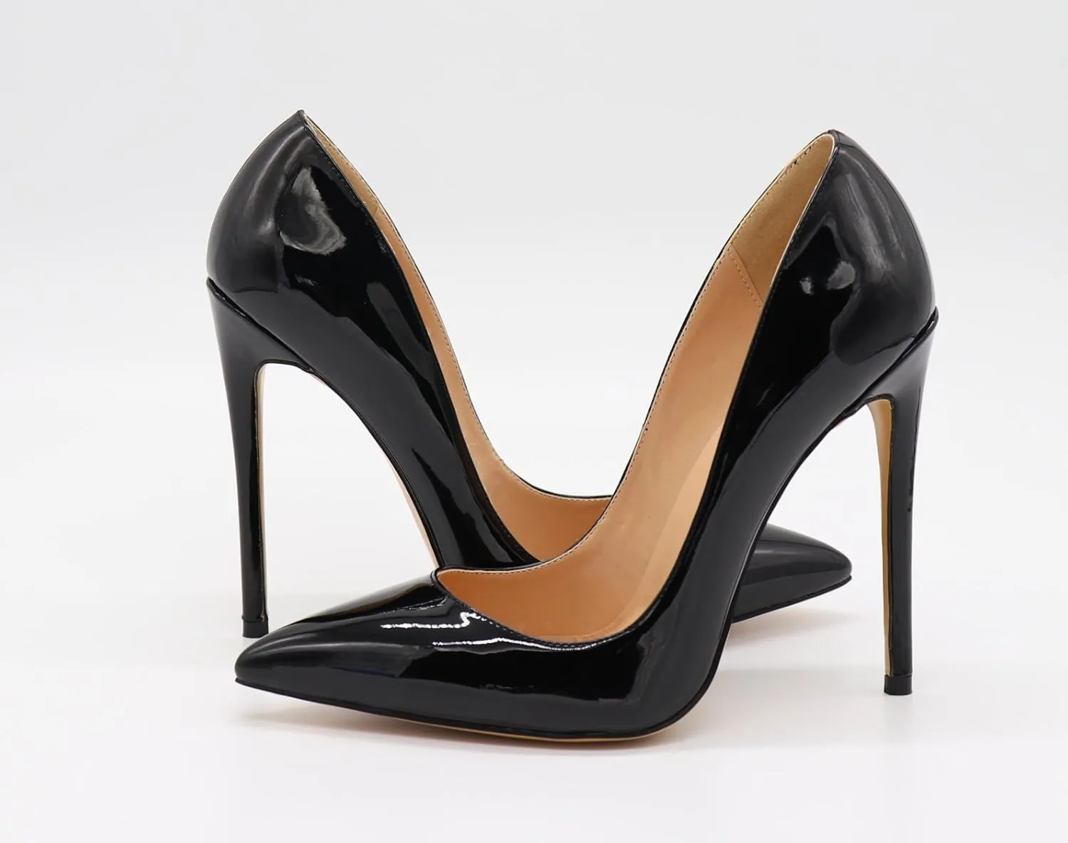 Eldof Women's Stilettos High Heels Slip On Pointed Closed Toe Classic Wedding Party Dressy Pumps 4.7 Inch