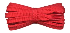 Flat 8 mm Red Shoe Laces for Trainers and Sports Shoes.