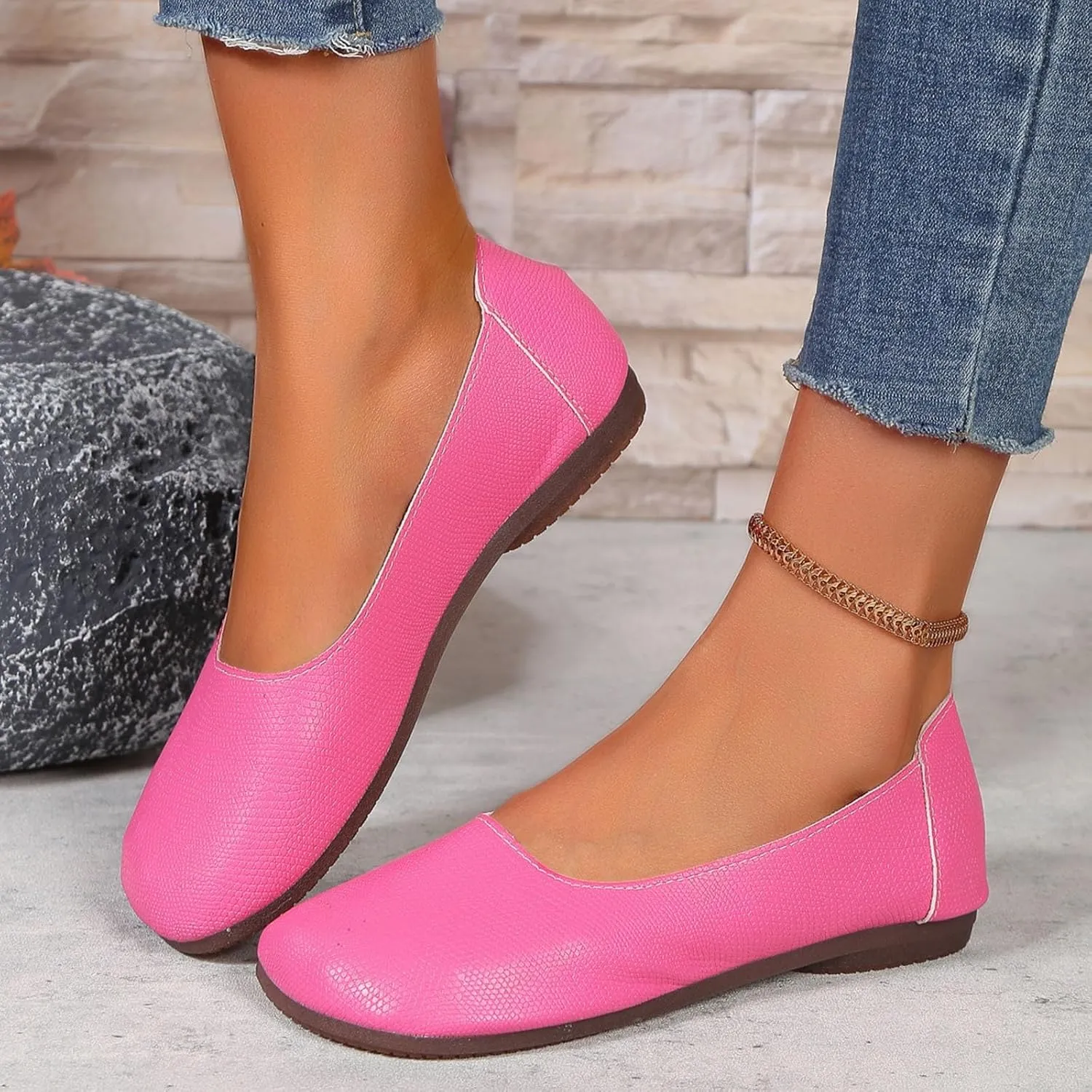 Flat Shoes for Women 2025 Casual Dressy Flat Loafer Leather Shoes Comfort Walking Boat Shoe on Clouds Loafer Comfort Sandals Shoe Slip-ons 2025