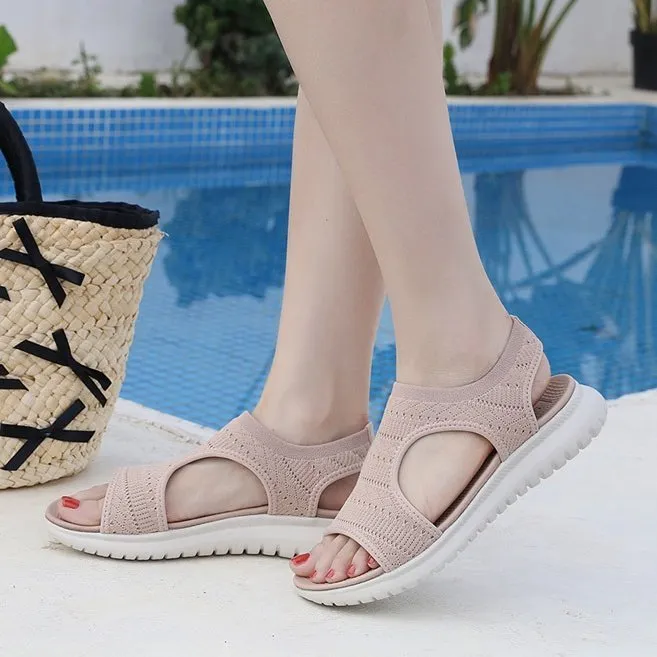 GroovyWish Women Walking Orthopedic Sandals Mesh Hollow Out Trendy Summer Sandals