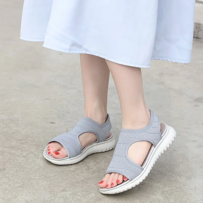 GroovyWish Women Walking Orthopedic Sandals Mesh Hollow Out Trendy Summer Sandals