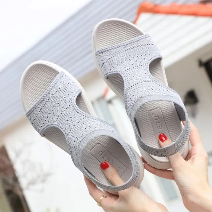 GroovyWish Women Walking Orthopedic Sandals Mesh Hollow Out Trendy Summer Sandals