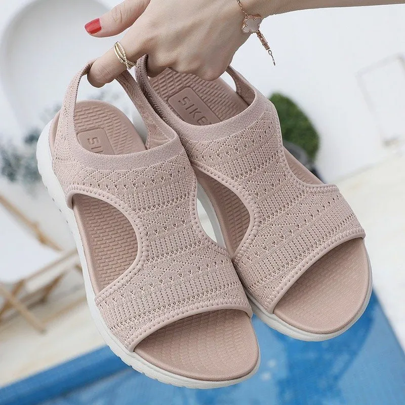 GroovyWish Women Walking Orthopedic Sandals Mesh Hollow Out Trendy Summer Sandals