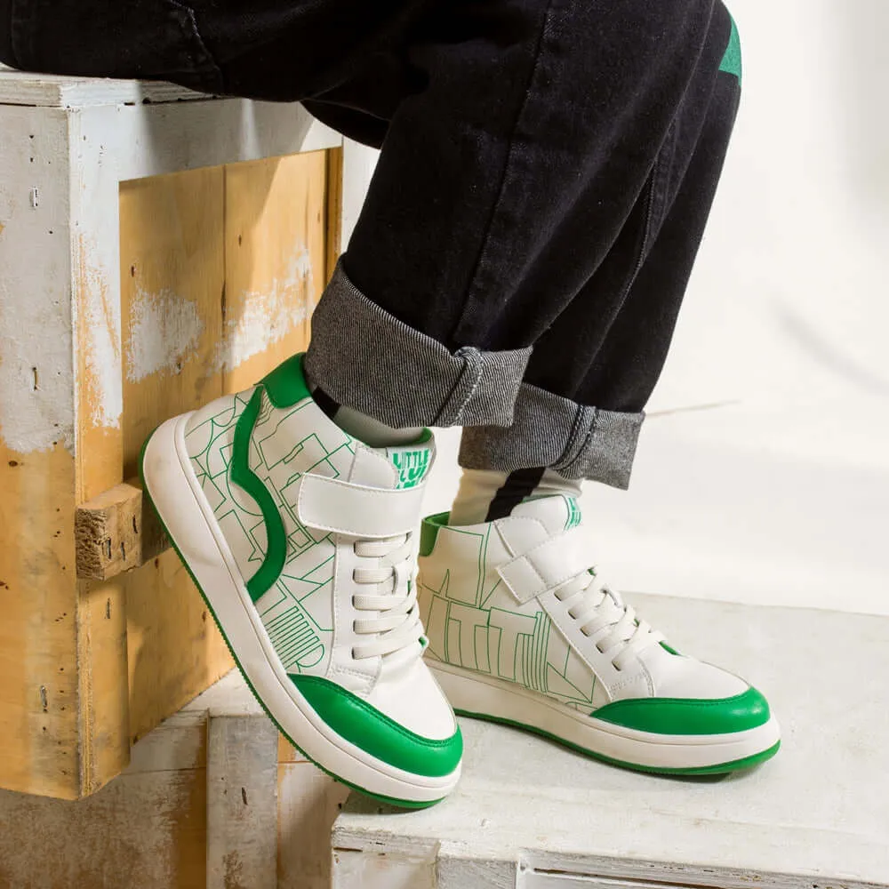 Haus Soft Sole Kids Green High-top Sneakers