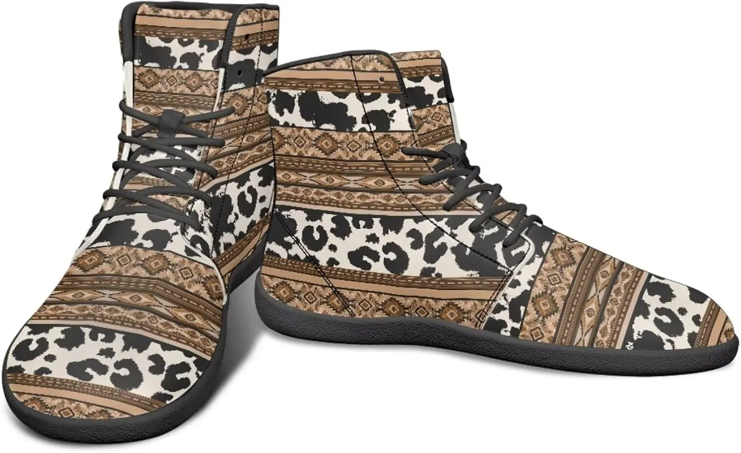High Top Animal Print Barefoot Running Shoes for Men Grounded Footwear Wide Toe Box Gym Shoes Casual Mens Shoes