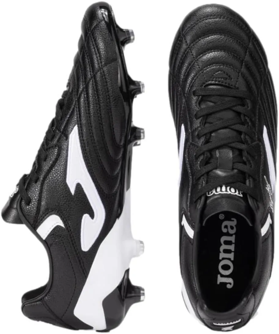 Joma Soccer Boots Firm Ground, 6.5-11 - Professional Cleats - Microfiber Upper, Chrome Sole, Heel Reinforcement, and Sock-Like Fit - Aguila Cup FG