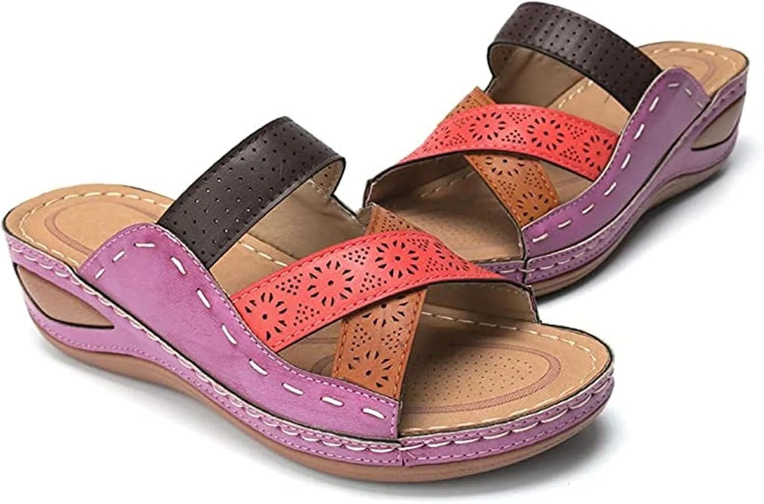 Ladmiple Dress Sandals For Women Orthotic Dressy Summer Casual Walking Comfortable Orthopedic Flip Flops With Arch Support