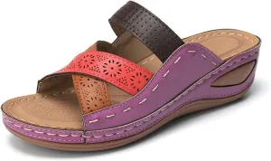 Ladmiple Dress Sandals For Women Orthotic Dressy Summer Casual Walking Comfortable Orthopedic Flip Flops With Arch Support