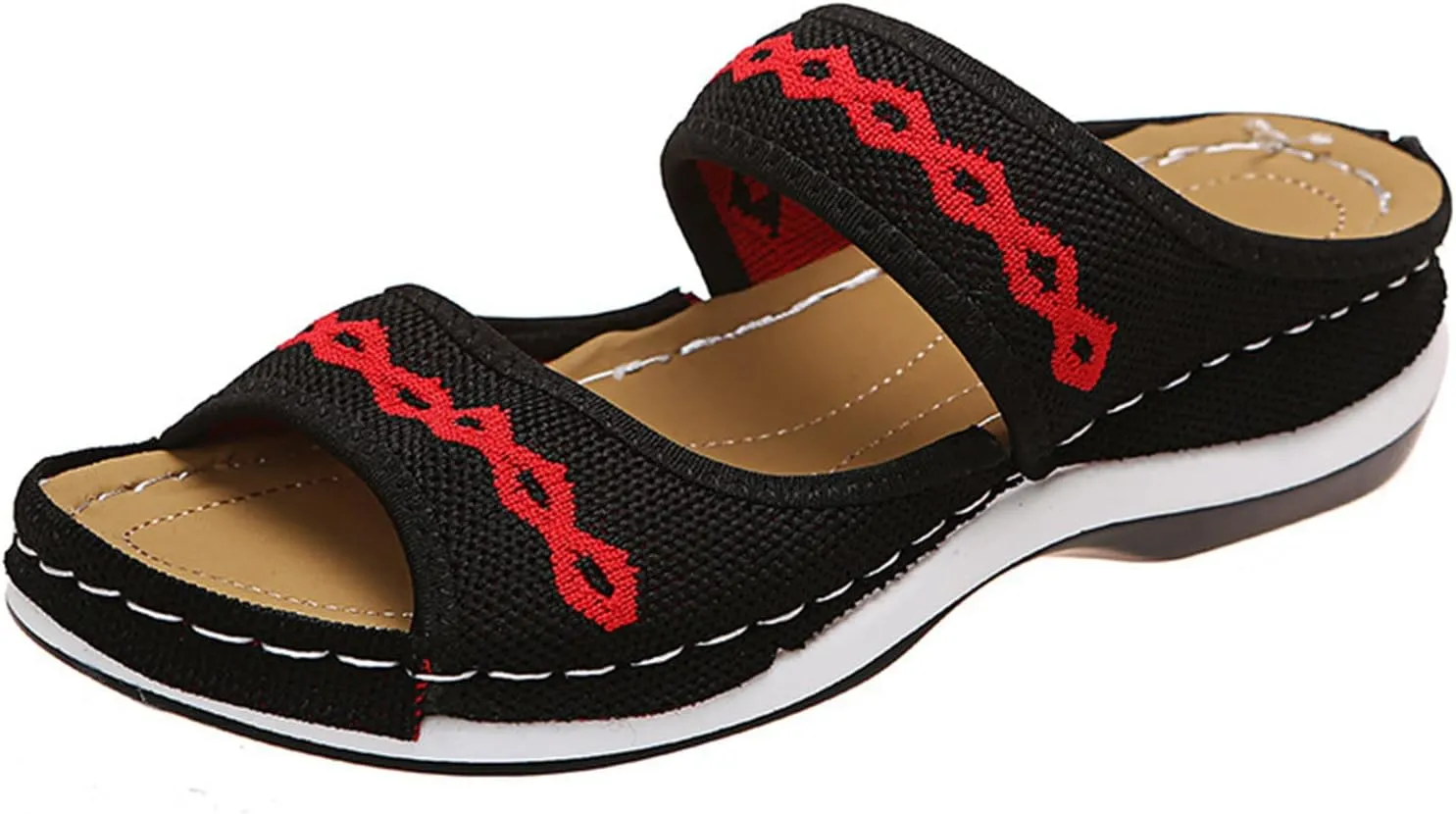 Ladmiple Dress Sandals For Women Orthotic Dressy Summer Flips Flops Orthopedic Slides Arch Support Plantar Fasciitis