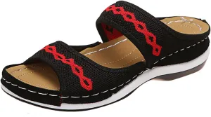 Ladmiple Dress Sandals For Women Orthotic Dressy Summer Flips Flops Orthopedic Slides Arch Support Plantar Fasciitis