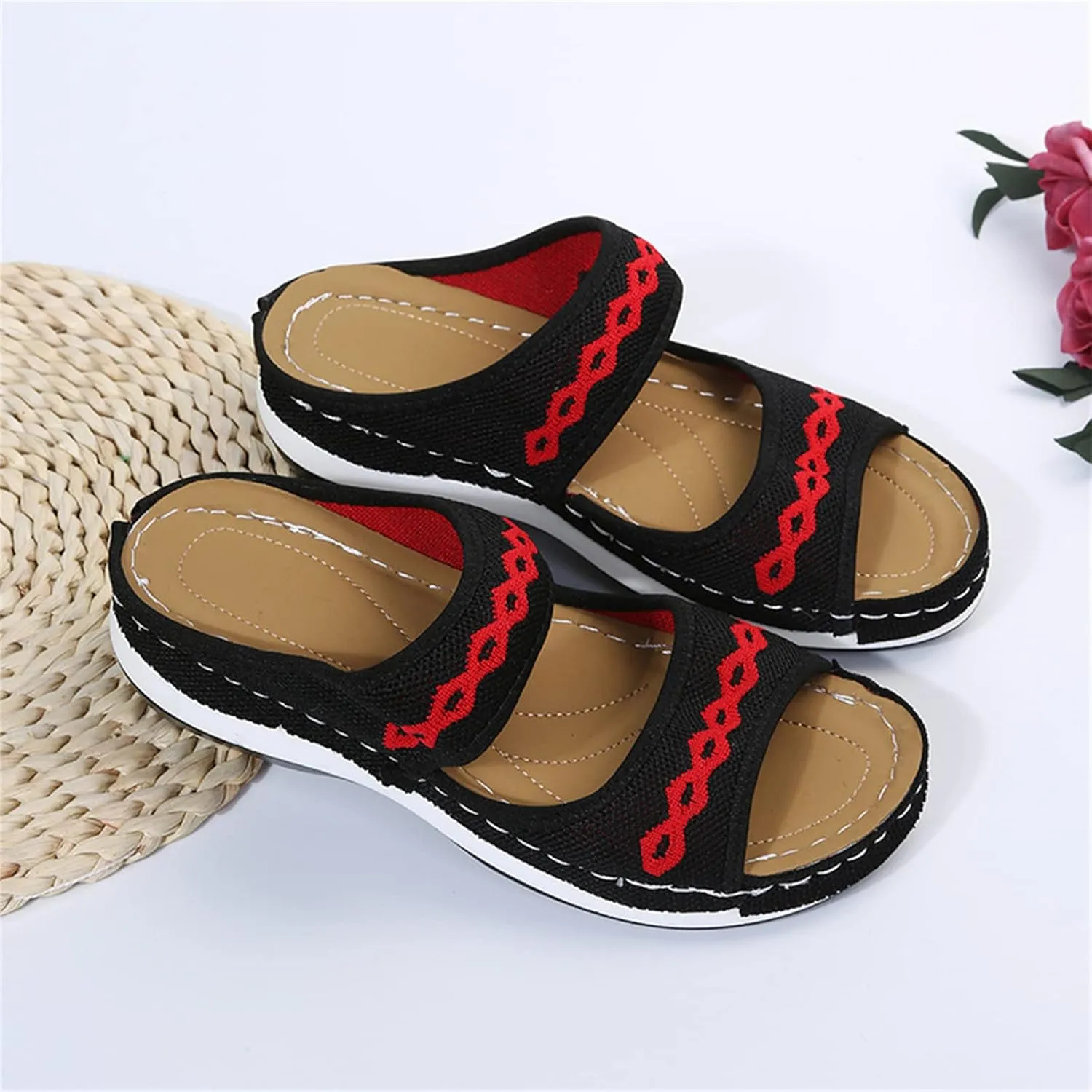 Ladmiple Dress Sandals For Women Orthotic Dressy Summer Flips Flops Orthopedic Slides Arch Support Plantar Fasciitis