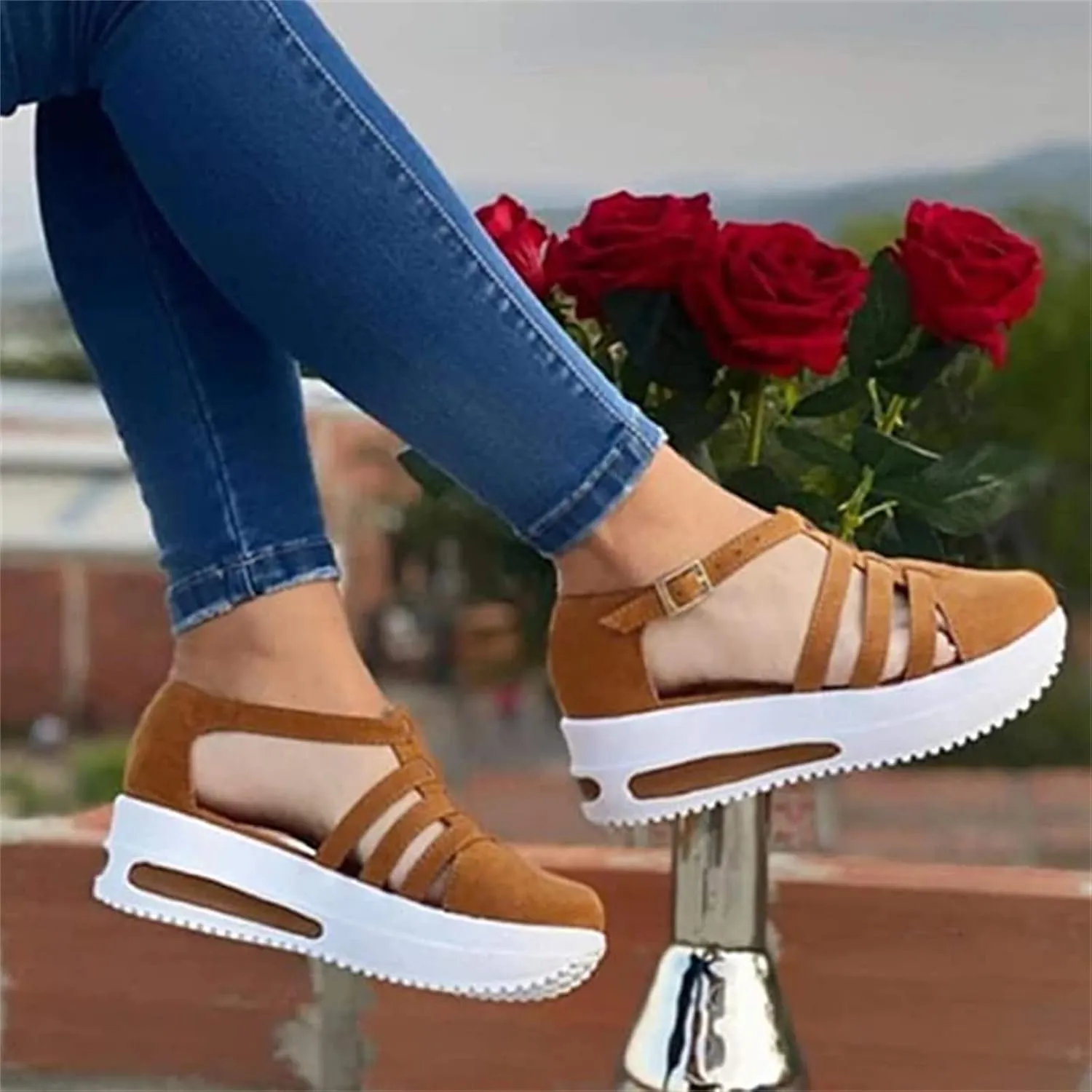 Ladmiple Sneakers For Women Comfortable Shoes Slip On Platform Shoes Fashion Dressy Casual Summer Walking Flats Loafers