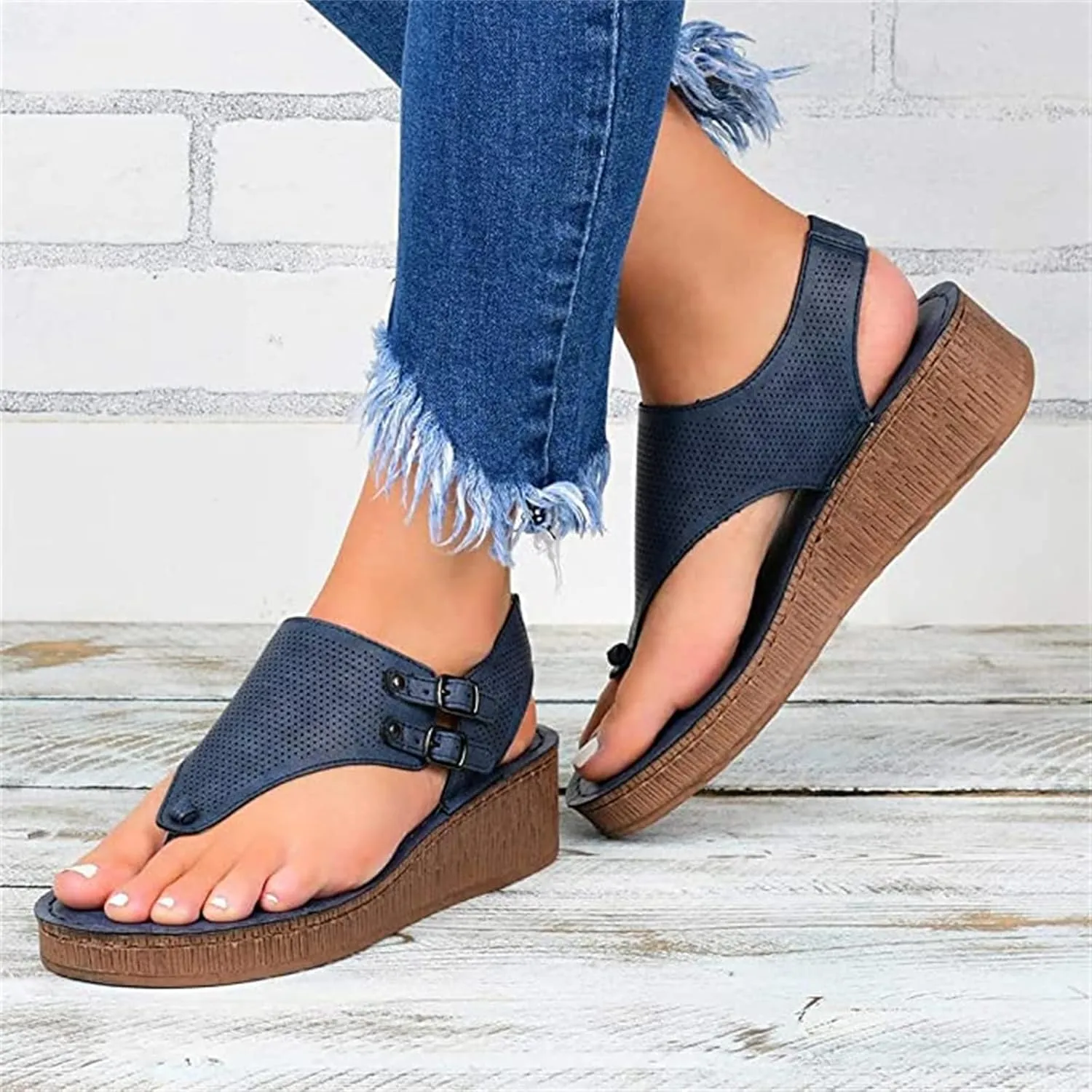Ladmiple Summer Sandals for Women 2023 Dressy Espadrilles Wedge Shoes Open Toe Wedges Casual Travel Comfy Slip On Sandal