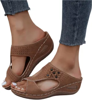 Ladmiple Summer Sandals For Women 2023 Trendy Dressy Orthopedic Flip Flops with Arch Support Casual Orthotic Sandals