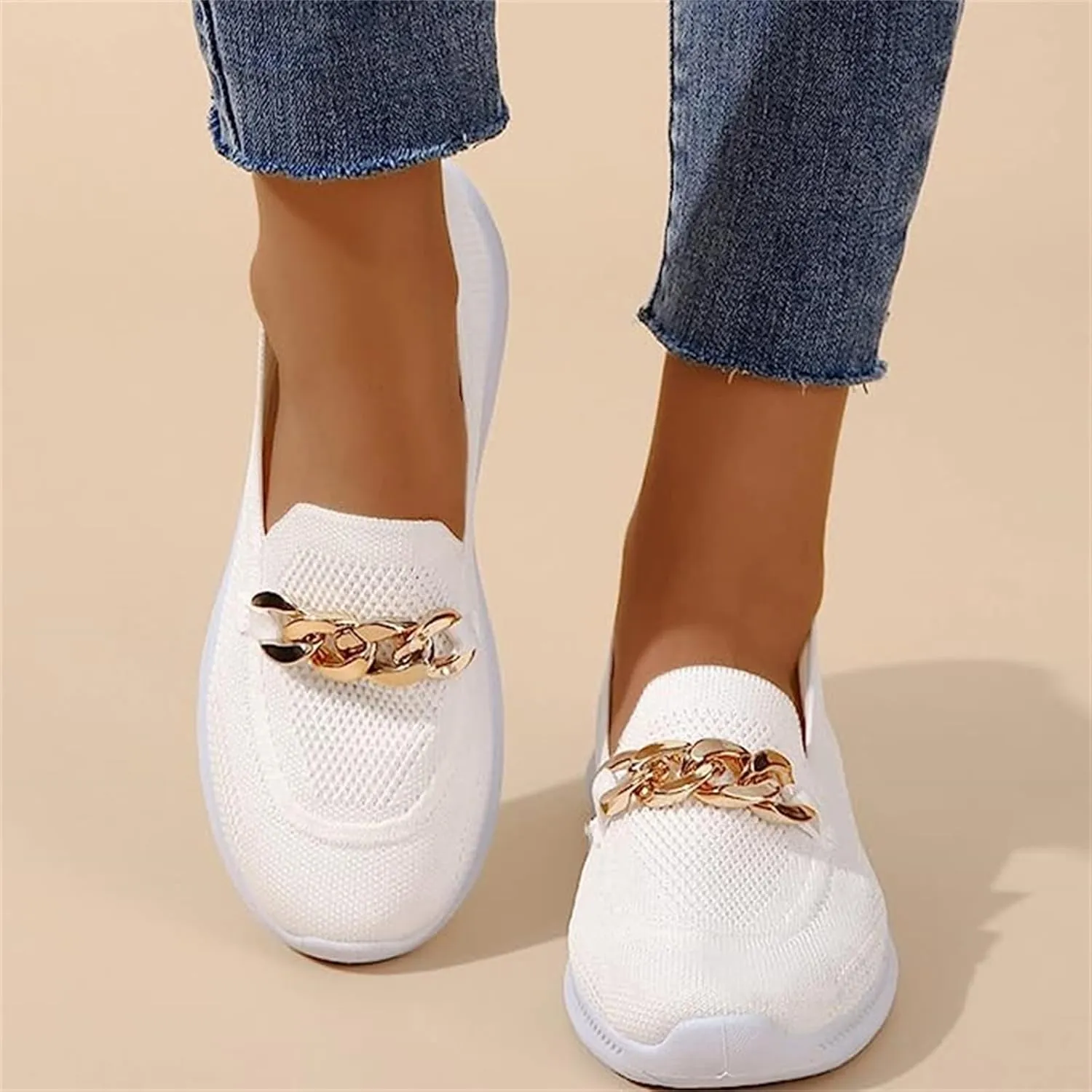Ladmiple Tennis Shoes Womens Slip Ons Lightweight Breathable Walking Athletic Casual Sneakers for Running Gym Workout