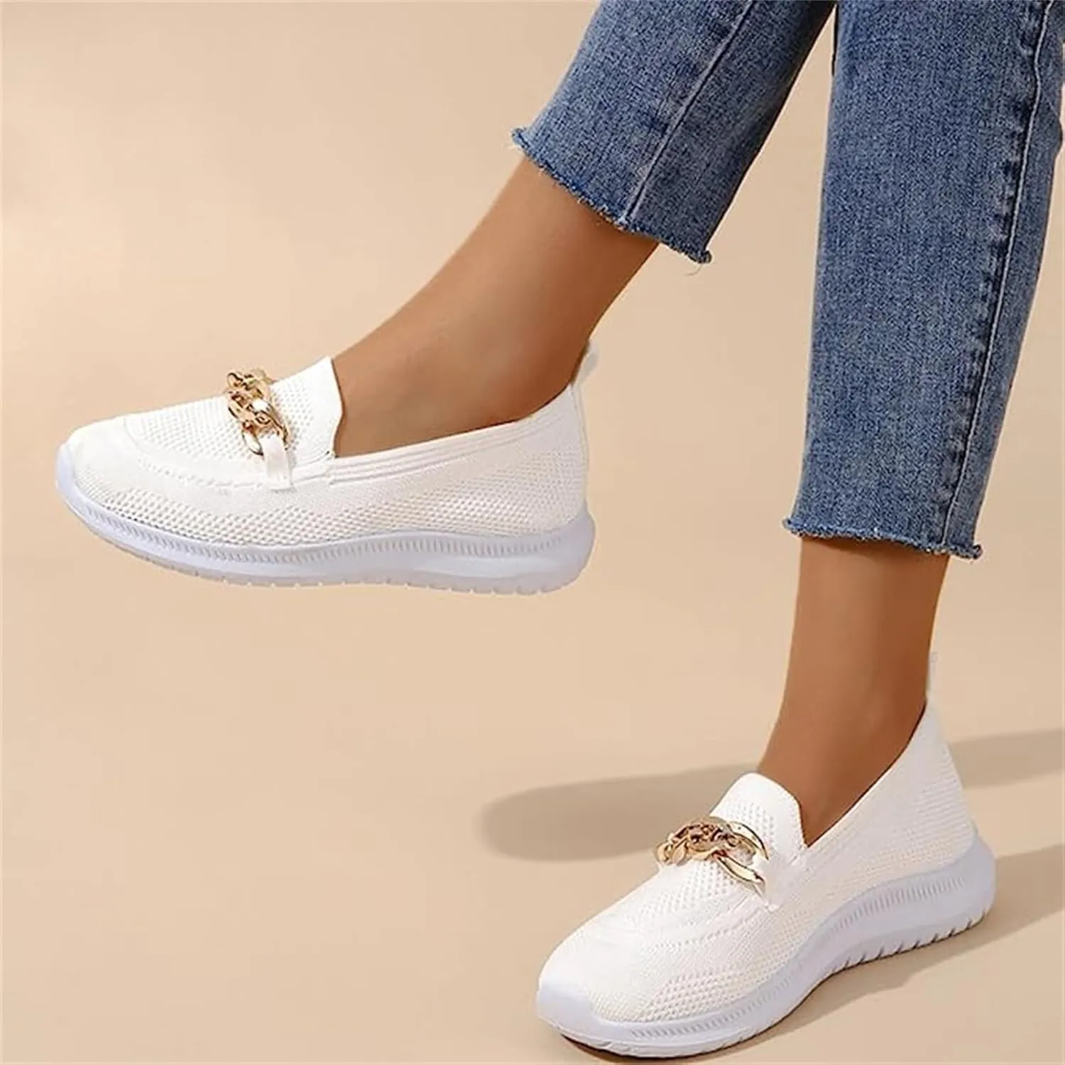 Ladmiple Tennis Shoes Womens Slip Ons Lightweight Breathable Walking Athletic Casual Sneakers for Running Gym Workout