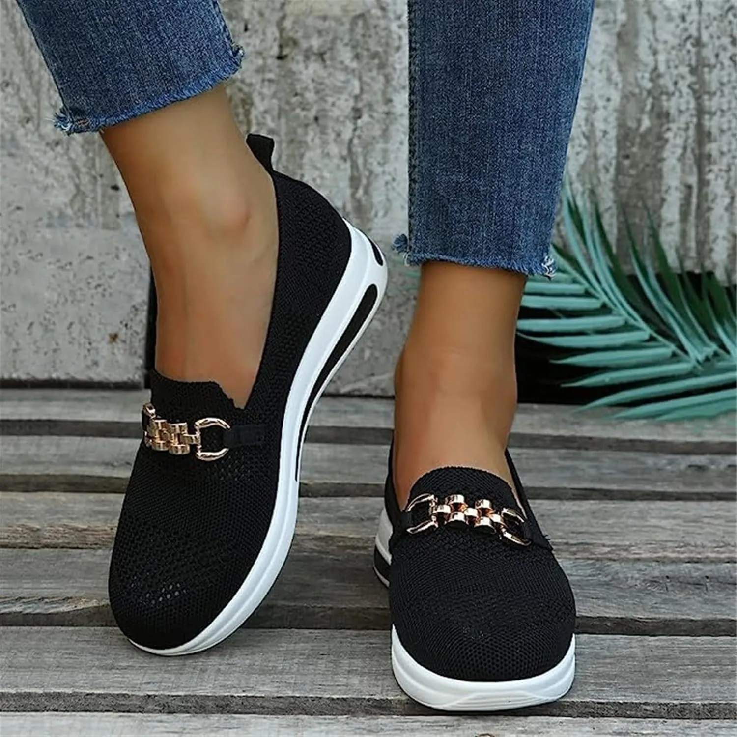 Ladmiple Tennis Shoes Womens Slip Ons Lightweight Breathable Walking Athletic Casual Sneakers for Running Gym Workout
