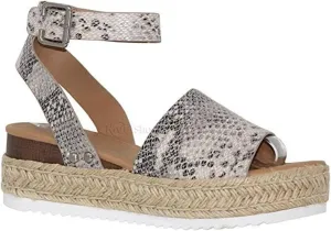 Ladmiple Wedge Sandals for Women Dressy 2023 Comfy Slip On Sandal Summer Casual Beach Shoes Open Toe Espadrille Platform