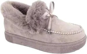 Lausiuoe Boots For Women Ankle Booties Warm Slip On Comfortable Winter Snow Fur Boots Fashion Casual Walking Loafers Shoes