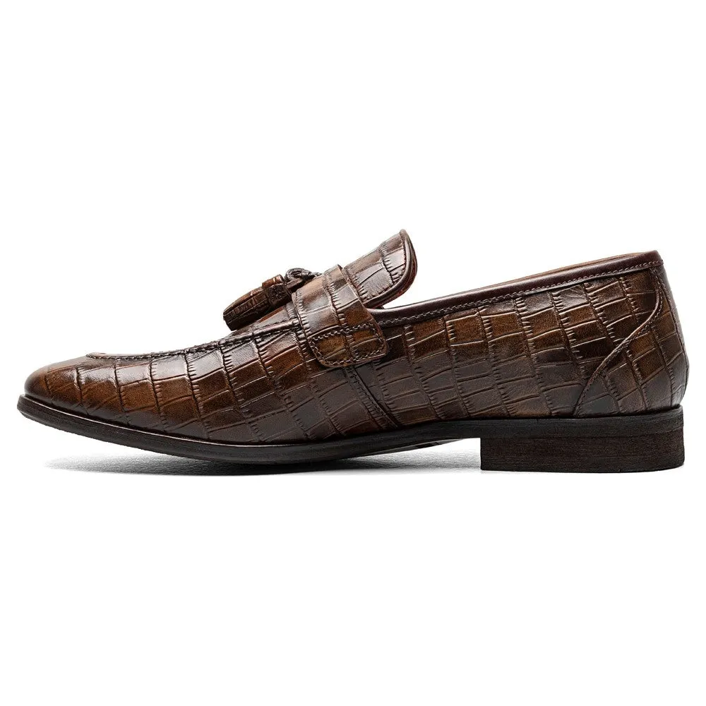Men's Franz Moc Toe Stacy Adams Slip-On Loafers, Cognac