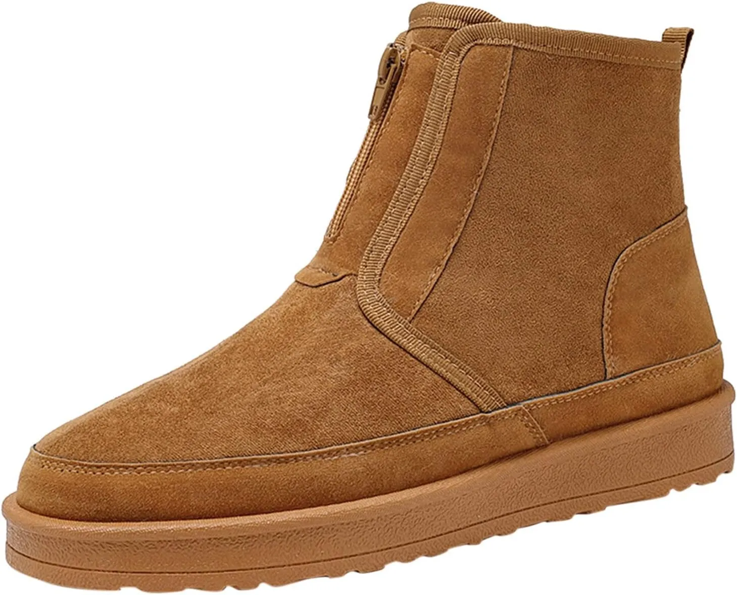 Men's Snow Boots Warm Furry Lined Footwear Waterproof Outdoor Casual Winter Boots Slip on Ankle Booties Non-Slip Climbing Shoes Hiking Boots