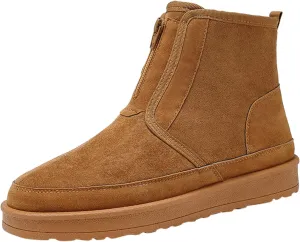 Men's Snow Boots Warm Furry Lined Footwear Waterproof Outdoor Casual Winter Boots Slip on Ankle Booties Non-Slip Climbing Shoes Hiking Boots