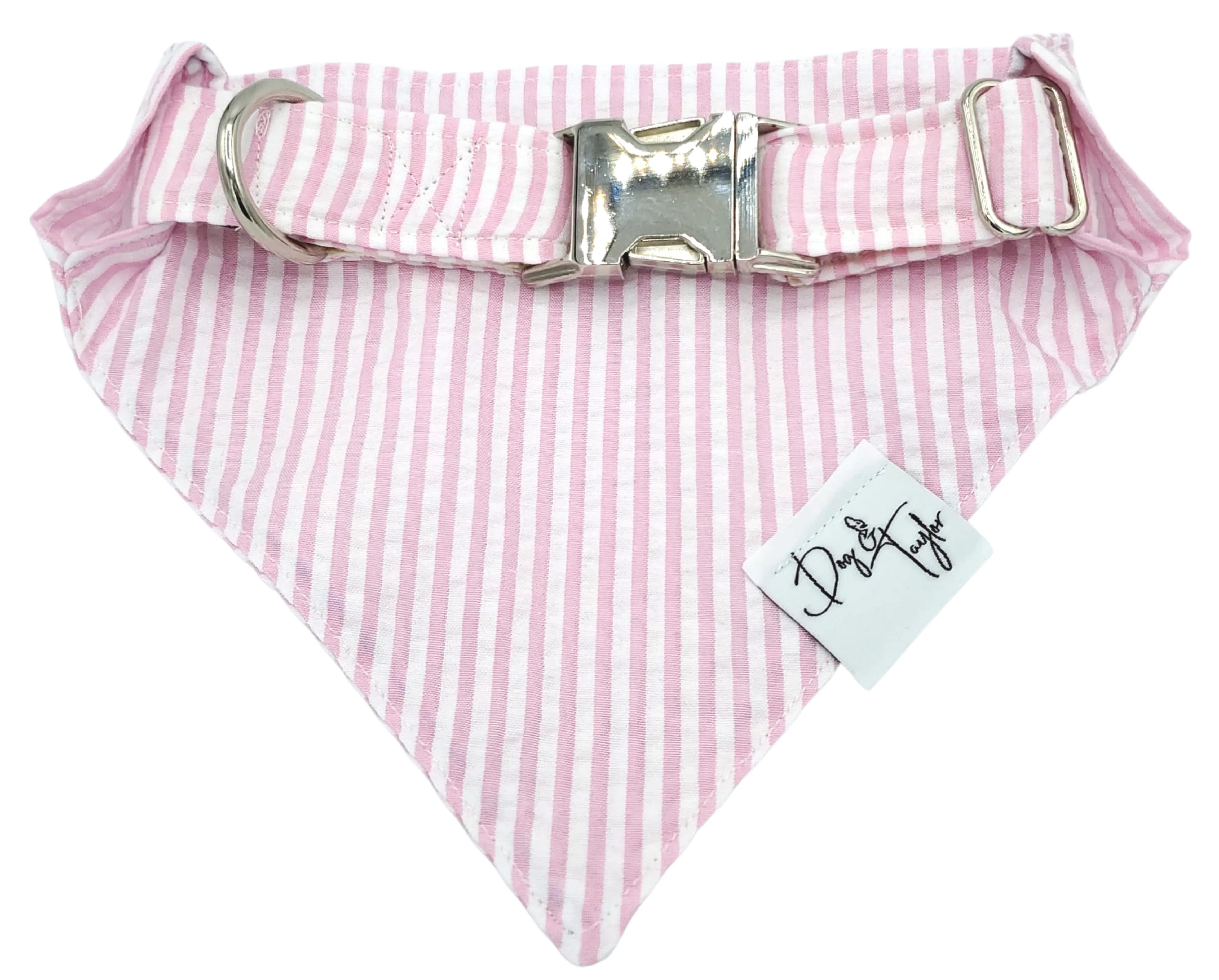 Pretty In Pink Slip-on Bandana   Collar   Bow (Set of 3)