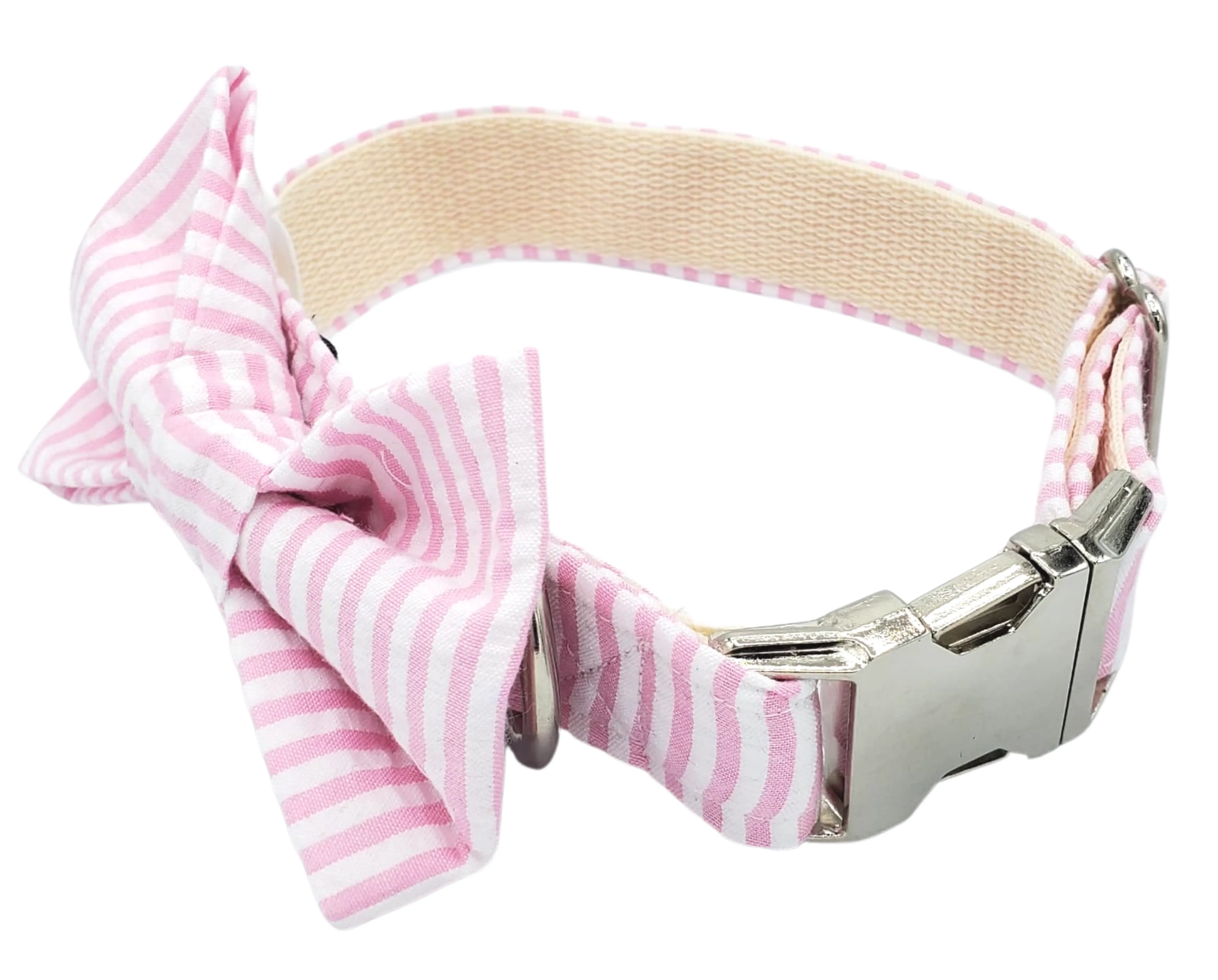 Pretty In Pink Slip-on Bandana   Collar   Bow (Set of 3)