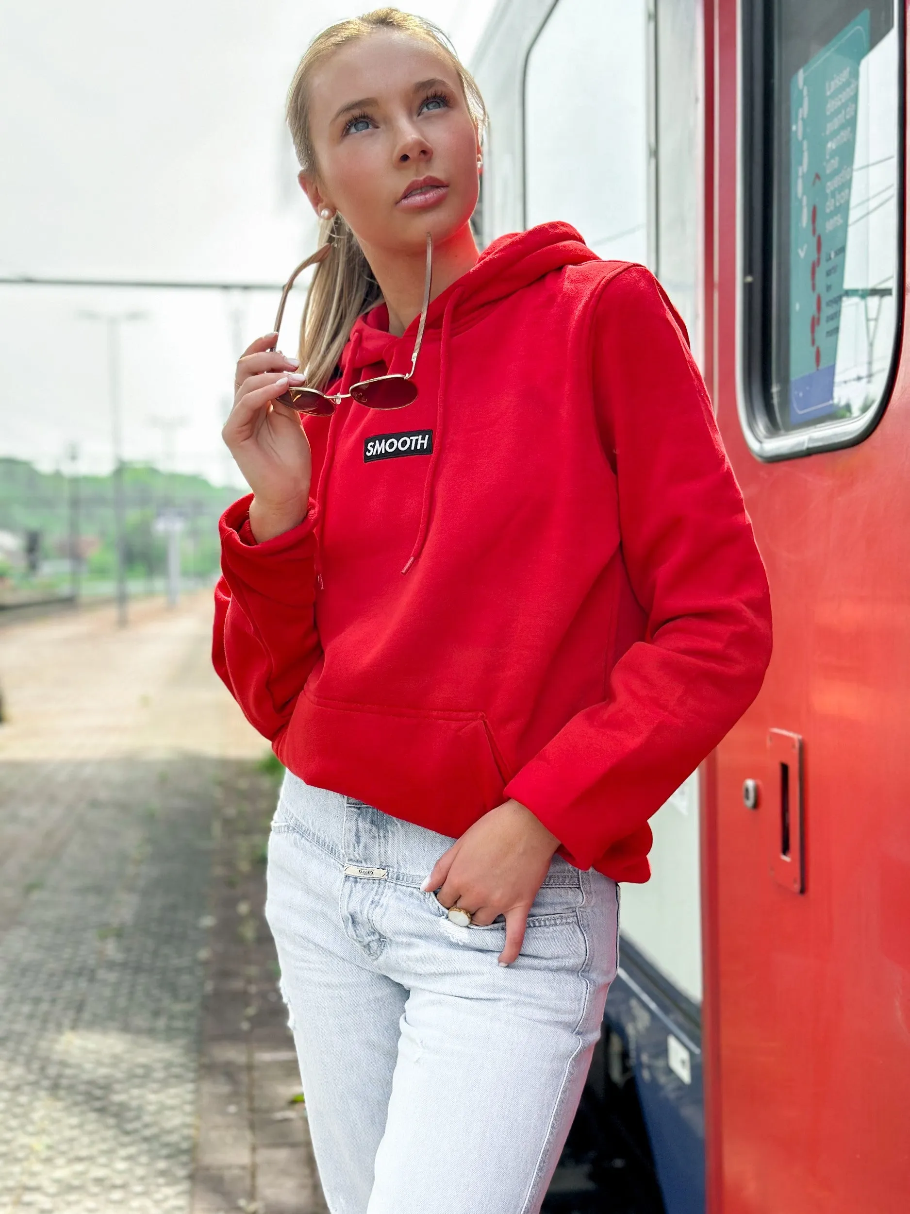 Red Hoodie / Black Box Women