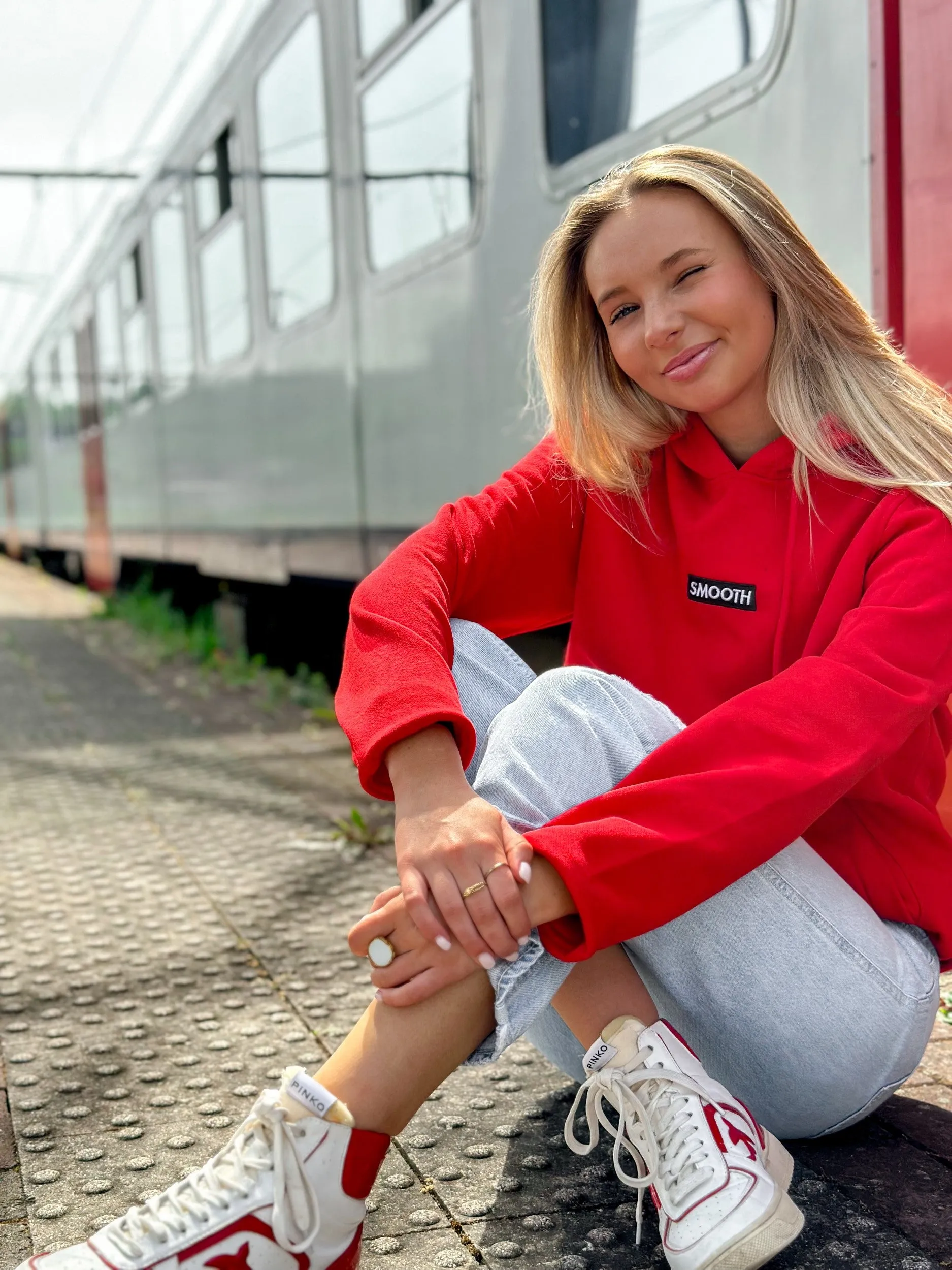 Red Hoodie / Black Box Women
