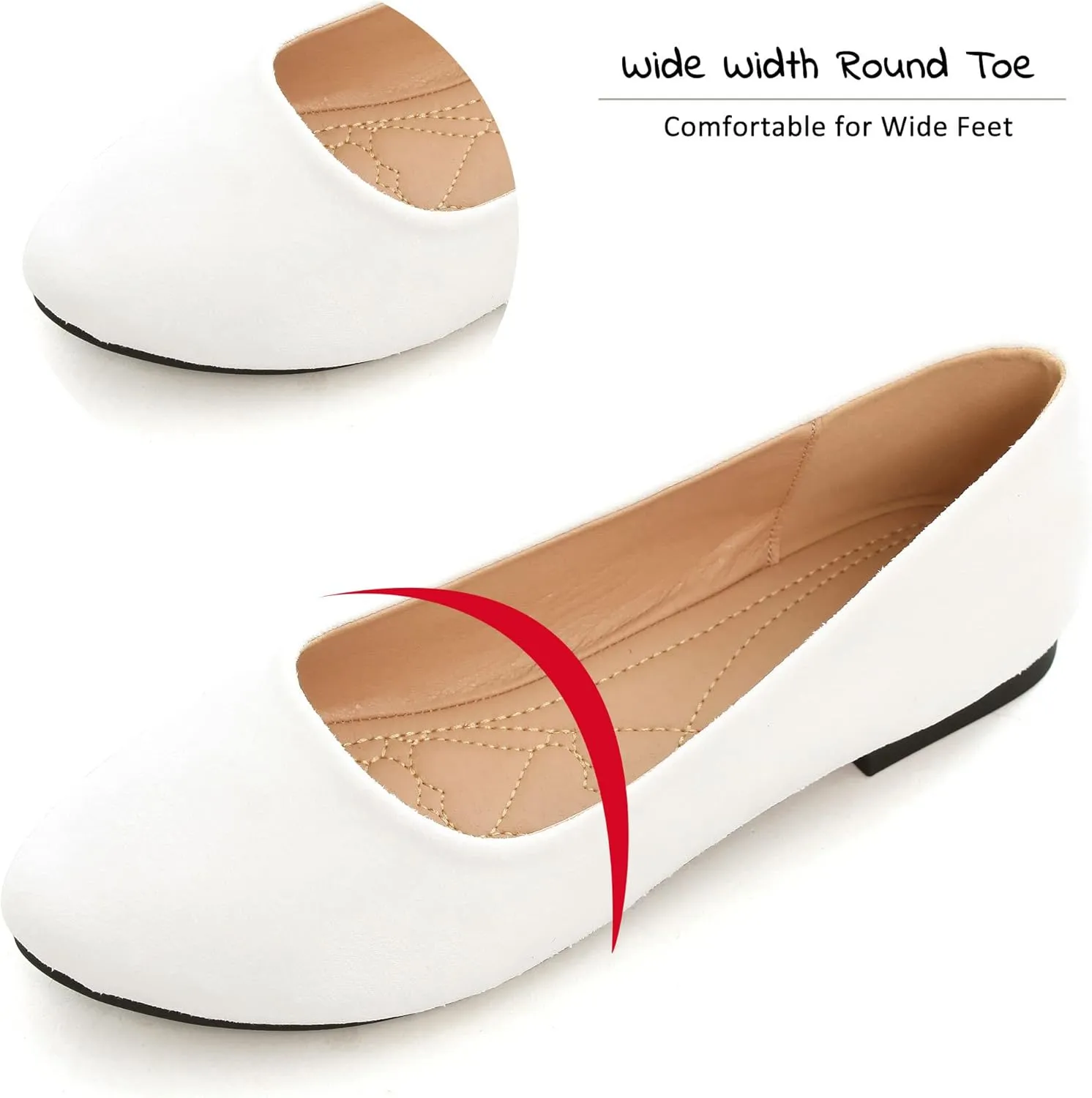 SAILING LU Pointy Toe Shoes Women Ballet Flats Comfort Solid Flat Shoes for Women Work Slip On Moccasins